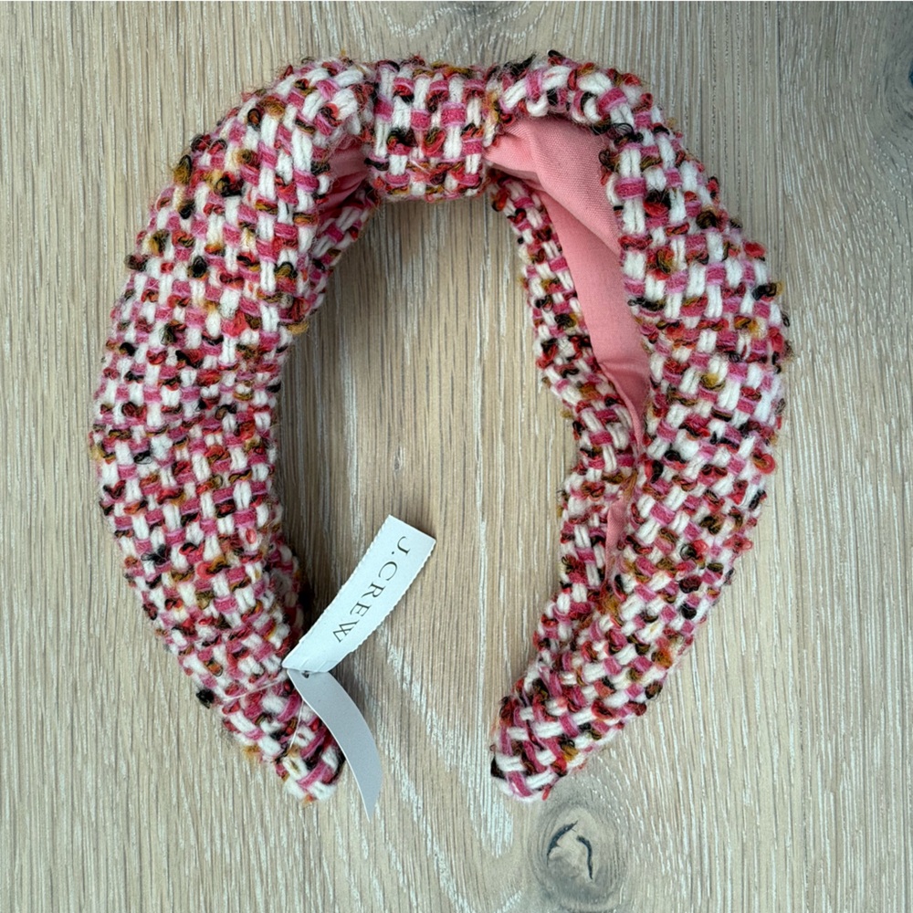 Pink Tweed J Crew Headband
